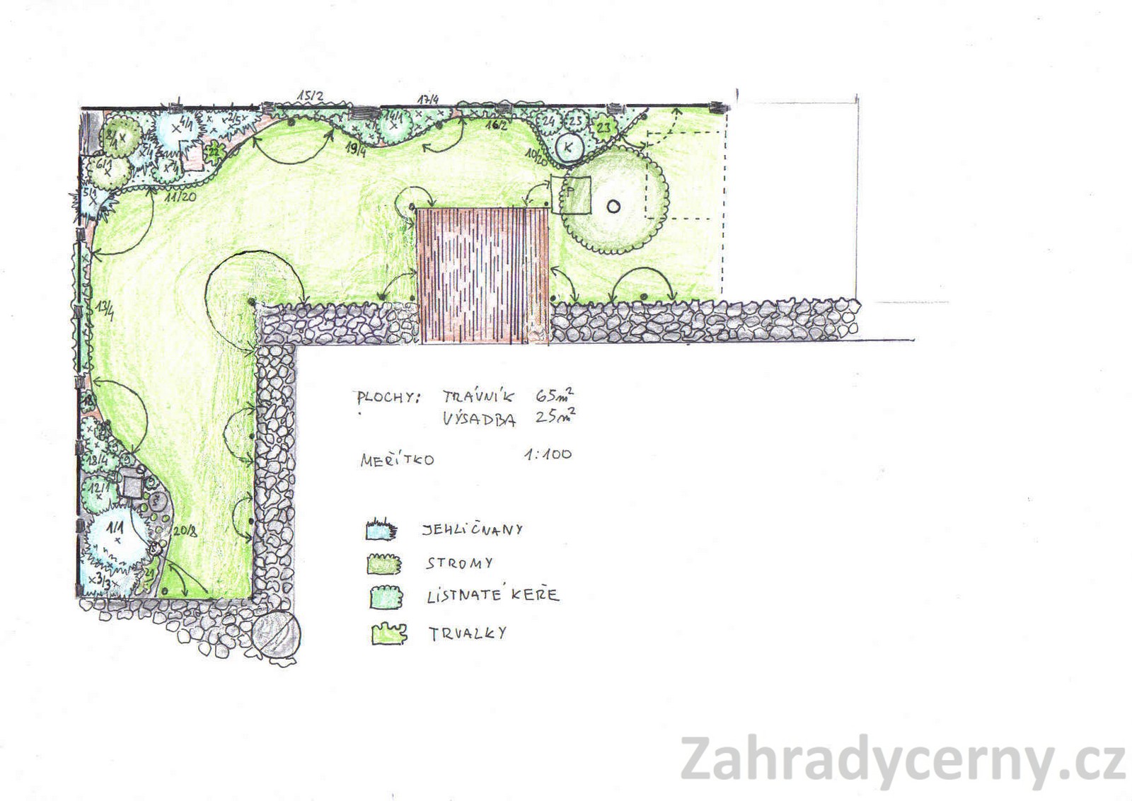 Plán zahrada Stodůlky